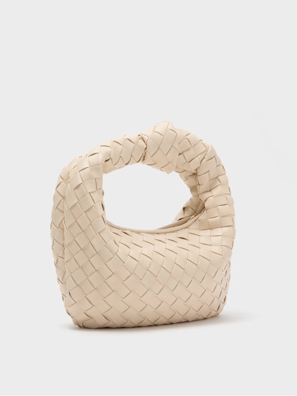 NWT Urban Expressions "Tracy" Cream Woven Faux Leather Bag - Picture 2 of 8
